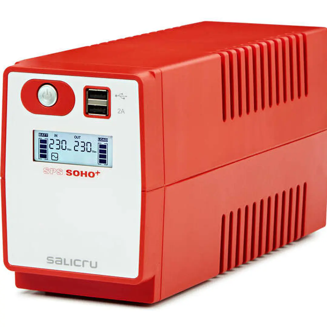 Salicru SPS 500 SOHO+ IEC Sistema de Alimentacion Ininterrumpida - SAI/UPS - 500 VA - Line-interactive - Doble Cargador USB - Tipo de Tomas IEC - Colo 1