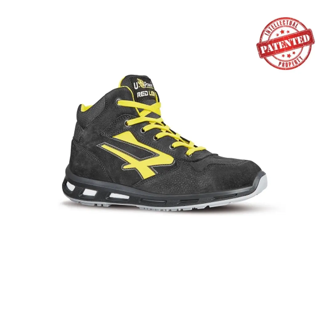 Upower Shot S ESD Calzado de Seguridad Altos - Talla 43 - Cuero Nubuck Resistente, Puntera de Aluminio, Hidrofugos, Antiarrugas, Antideslizantes, Suel 1