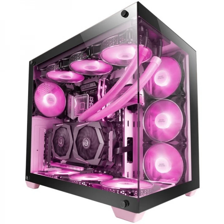 Mars Gaming MCV4 Torre Gaming Custom Premium - Cristal Templado Sin Marco - Estructura Modular Doble Camara - Soporte E-ATX - Personalizacion Total -  1