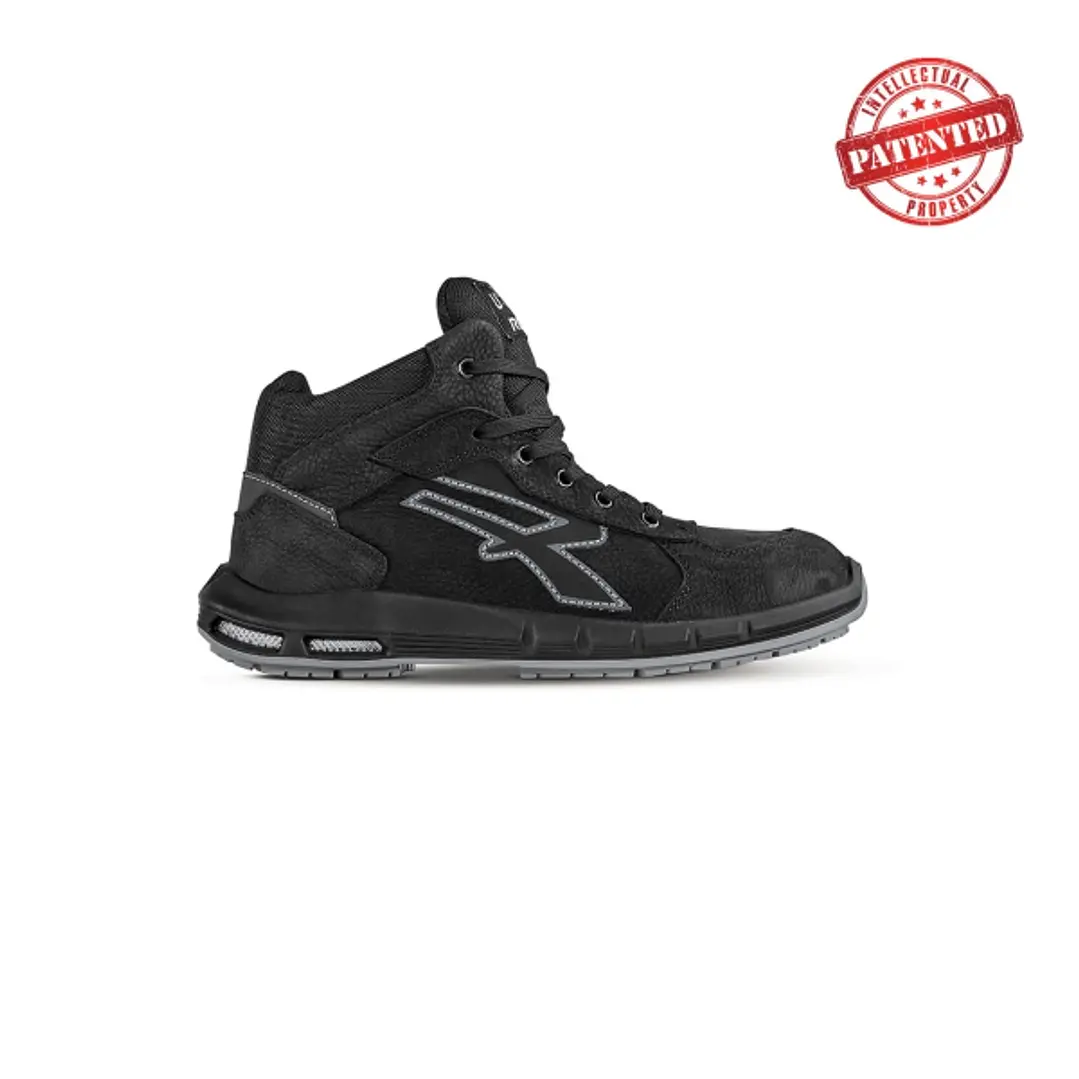 Upower Nek Plus S ESD Calzado de Seguridad Altos - Talla 40 - Cuero Nubuck, Puntera de Aluminio, Hidrofugos, Antiarrugas, Antideslizantes, Suela PU/PU 1