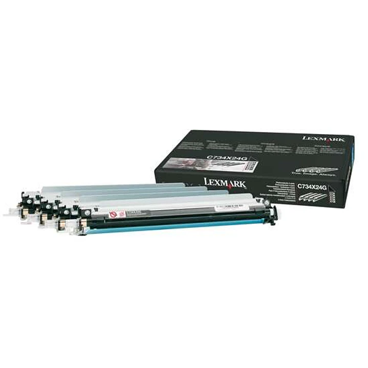 Lexmark C734X24G Pack de 4 Unidades de Tambor de Imagen Original Negro, Cian, Amarillo y Magenta - C734X24G 1