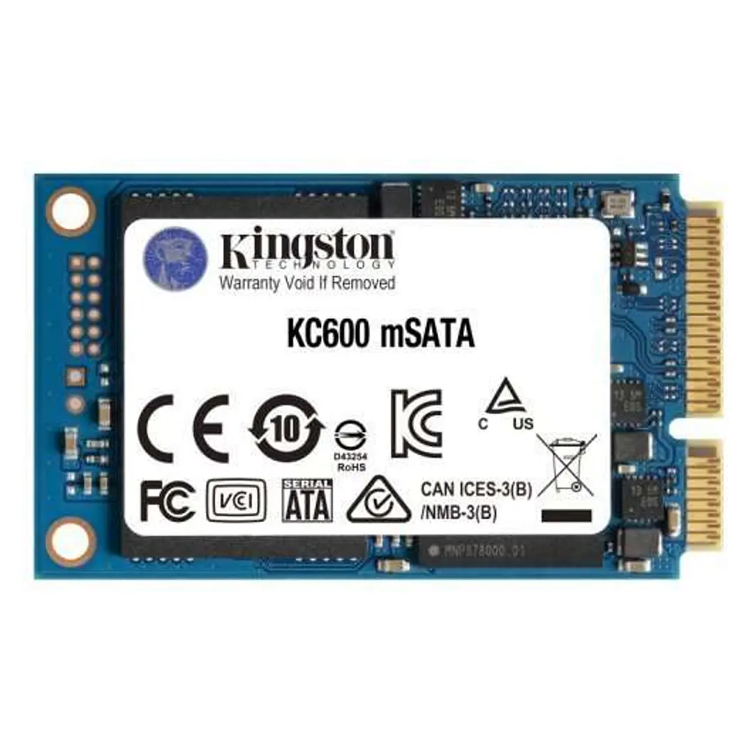 Kingston KC600 Disco Duro Solido SSD 512GB SATA3 mSATA 3D TLC NAND 1