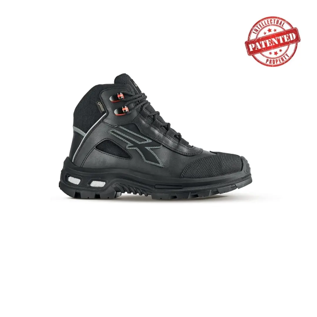 Upower Fixed S Zapato de Seguridad Alto - Talla 45 - Cuero de Grano Suave, Puntera Antiabrasion, Repelente al Agua, Forro Gore-Tex, Proteccion S7S CI  1