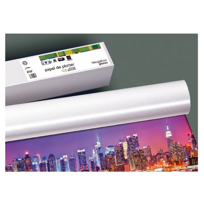 Fabrisa Bobina de Papel Fotografico Glossy para Plotter 180gr - Medidas 1067mm x 30m 1