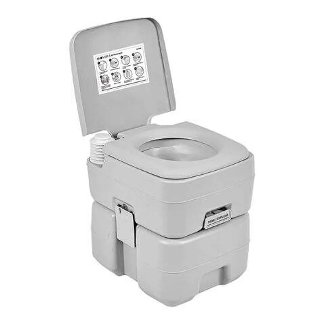 Muvip Inodoro Quimico Portatil - Deposito 20L - Tanque de Agua 12L - Bomba Manual de Fuelle 1