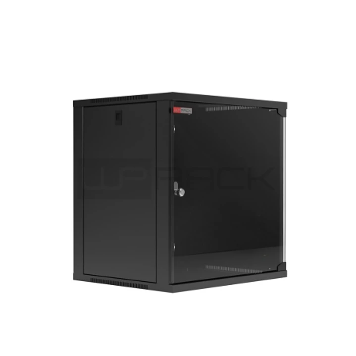 WP RWA-12606-B Armario Mural 12U - Puerta de Cristal - Cerradura de Seguridad - 540x600x580mm - Color Negro 1