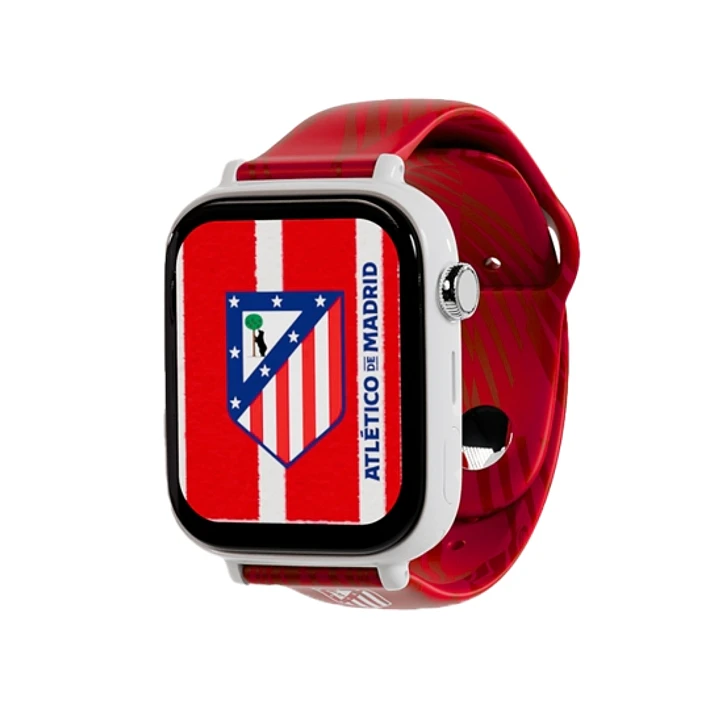 Savefamily Reloj Inteligente Smartwatch Infantil Savewatch Plus Edicion Atletico de Madrid con GPS y Llamada - Correa Silicona Roja 1
