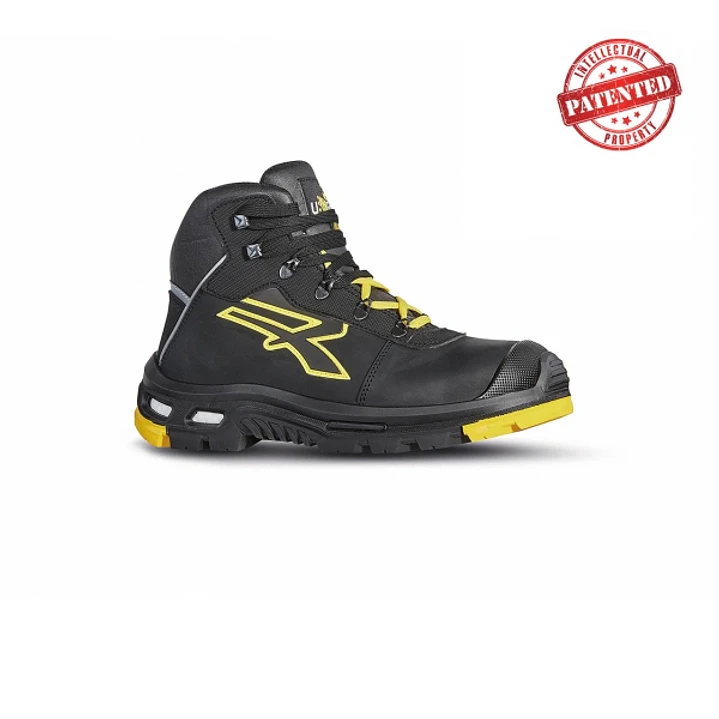 Upower Cosmo S Calzado Altos de Seguridad Laboral - Talla 41 - Piel Pull-Up Suave, Hidrofugos, Puntera Aluminio AirToe, Suela PU/Vibram, Costuras Kevl 1