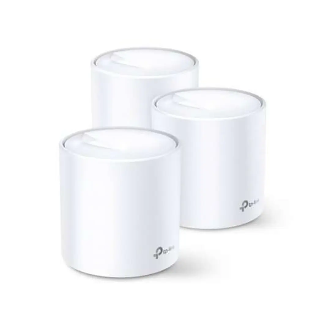 TP-Link Sistema WiFi 6 Mesh Doble Banda AX1800 - 3 Unidades Deco - 2 Puertos Ethernet LAN (RJ-45) - Cobertura WiFi hasta 1760m2 - WPA3 1