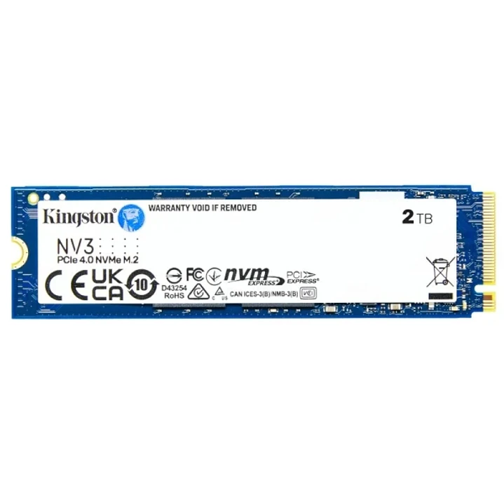 Kingston NV3 Disco Duro Solido SSD M2 2280 2TB PCIe 4.0 NVMe 3D NAND 1