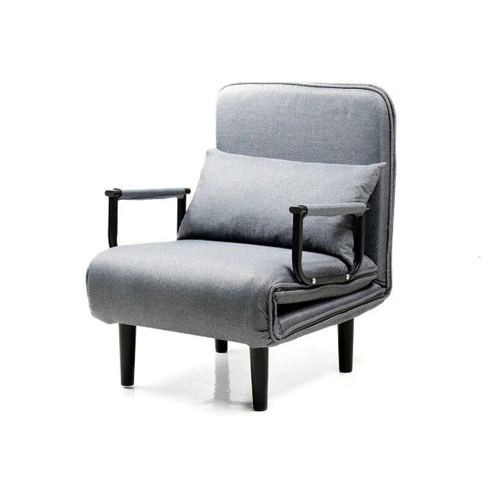 Innovagoods Softfa Sofa Cama Individual 4 en 1 - Soporta hasta 150kg - Respaldo Reclinable - Plegable - Multifuncion - Pies Antideslizantes - Incluye  1