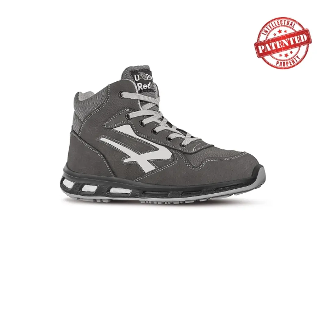 Upower Infinity S ESD Calzado de Seguridad Altos - Talla 47 - Cuero Nubuck, Puntera de Aluminio, Hidrofugos, Antiarrugas, Antideslizantes, Suela de Po 1
