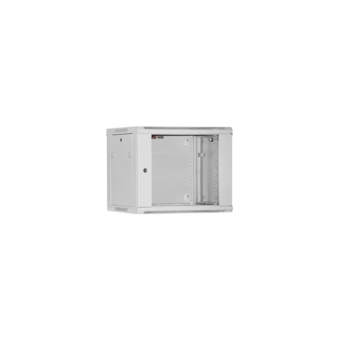 WP RWB-09605-G Armario Mural 9U - Puerta de Cristal - Cerradura de Seguridad - 600x500x500mm - Color Gris 1