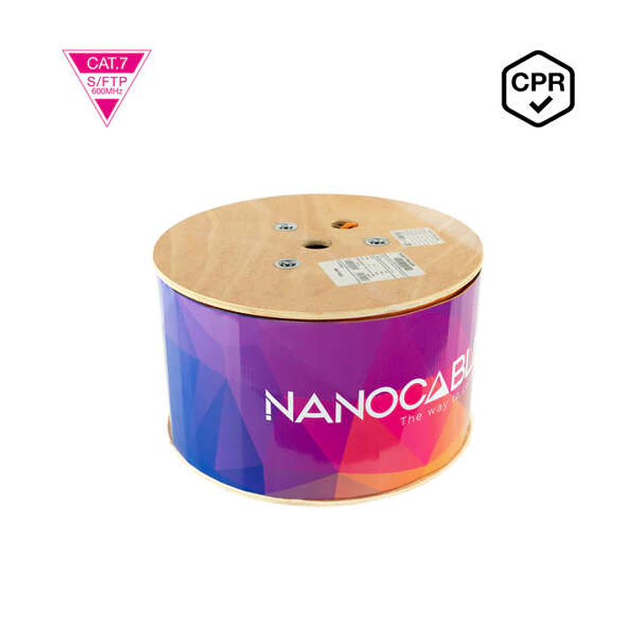 Nanocable Bobina de Cable Red Cat. 7 600Mhz LSZH SFTP PIMF AWG23 305m - Color Naranja 1