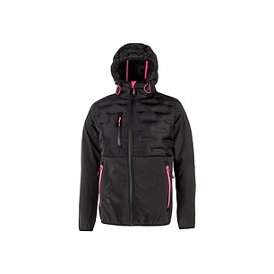 Upower Spock Lady Chaqueta Hibrida de Mujer - Talla 3XL - Transpirable y Antiviento, Capucha Ajustable, Puños Elastizados, Multiples Bolsillos, Protec
