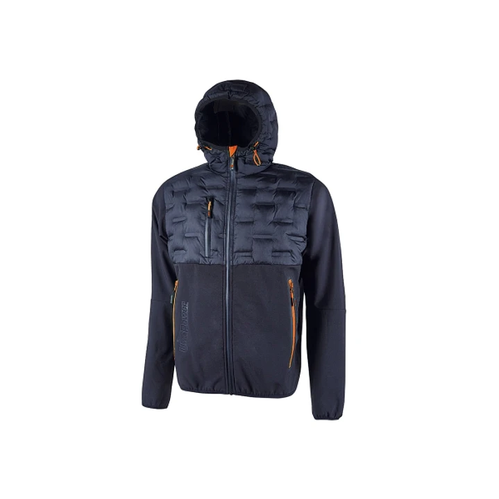 Upower Spock Chaqueta Hibrida Transpirable y Antiviento - Talla 4XL - Cremallera Impermeable, Capucha Ajustable, Acolchado sin Costuras, Bolsillos con 1