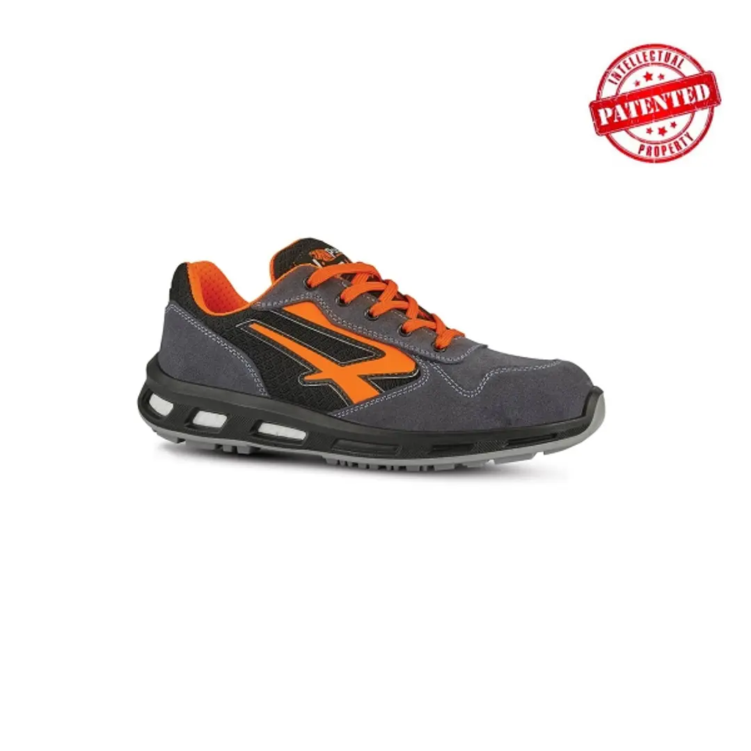 Upower Orange S ESD Calzado de Seguridad Bajos - Talla 45 - Parte Superior de Nailon Ultraflexible y Gamuza Suave, Puntera de Aluminio, Suela Antidesl 1