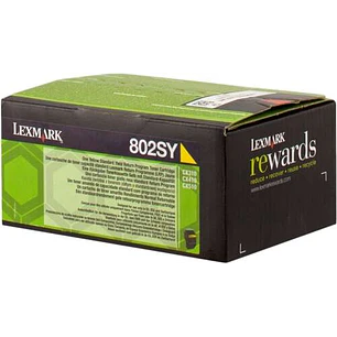 Lexmark CX310/CX410/CX510 Amarillo Cartucho de Toner Original - 80C2SY0/80C2SYE/802SY