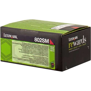 Lexmark CX310/CX410/CX510 Magenta Cartucho de Toner Original - 80C2SM0/80C2SME/802SM