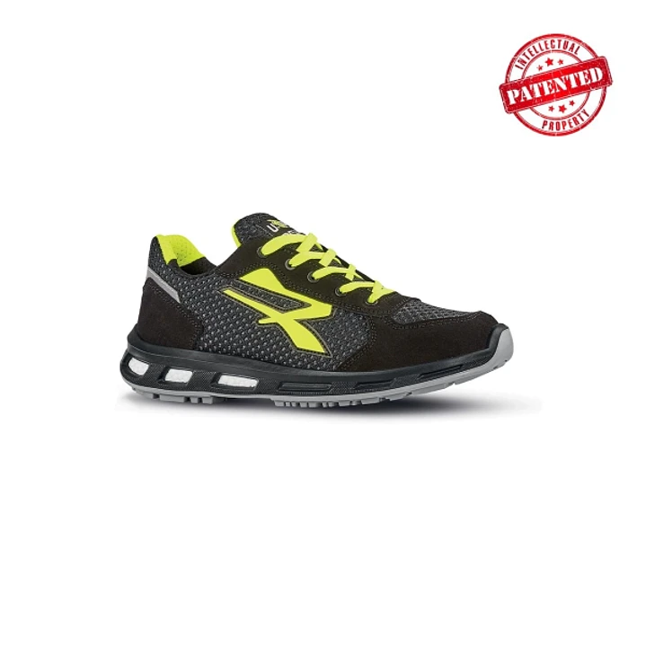 Upower Asher O ESD Calzado de Seguridad Bajos - Talla 45 - Parte Superior de Nailon Ultraflexible y Gamuza Suave, Antiarrugas, Antideslizante, Suela d 1