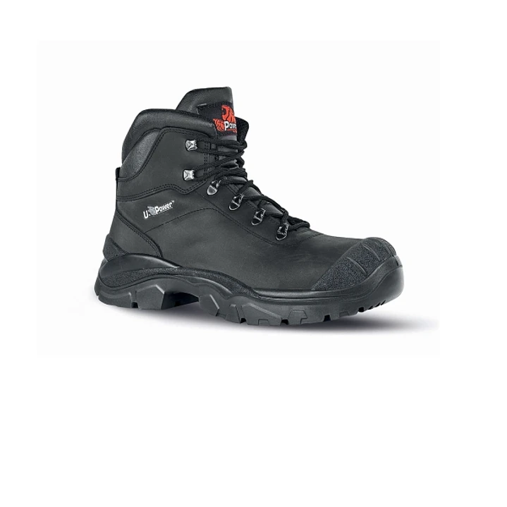 Upower Terranova UK S Calzado de Seguridad Botines - Talla 44 - Empeine Piel Pull-Up Hidrofugo, Inserciones Mesh Transpirable, Puntal AirToe Composite 1