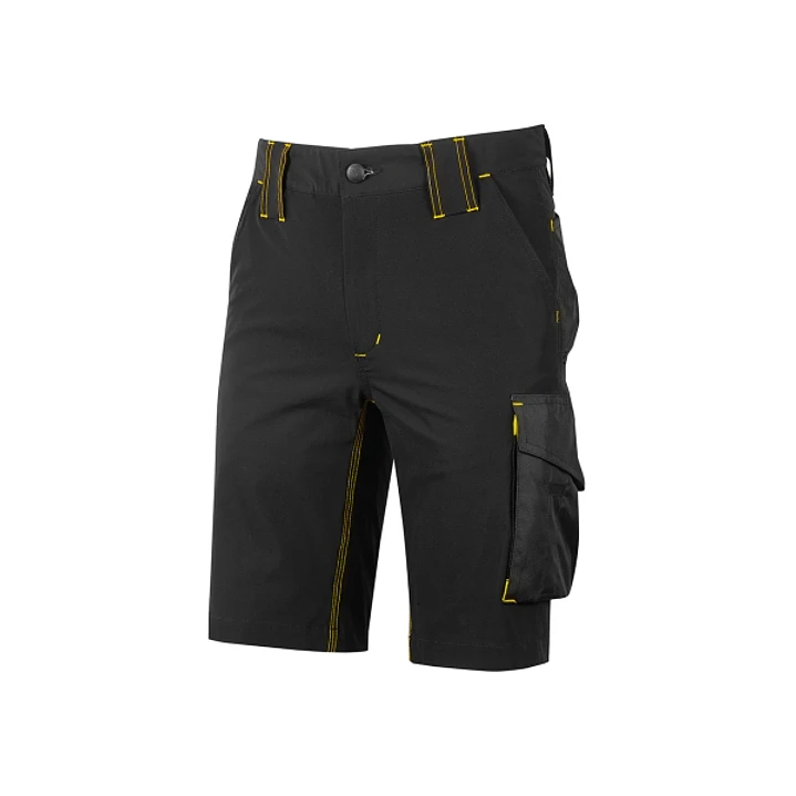 Upower Mercury Pantalon Corto Resistente y Transpirable - Talla 5XL - Tejido U-4 Stretch, Proteccion DPI1, Ajuste Retractil, Costuras Triples, Slim Fi 1