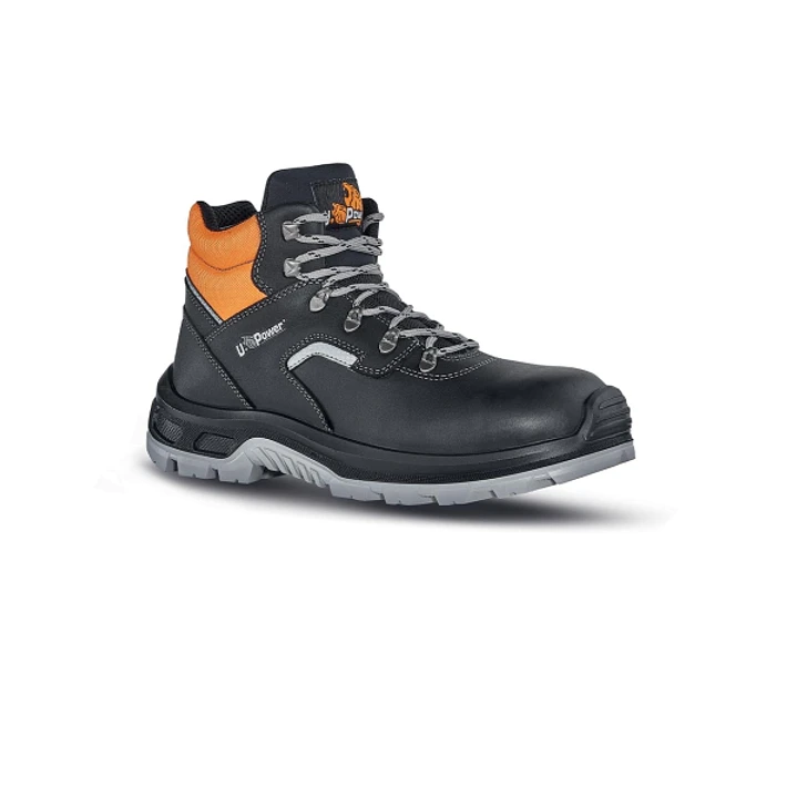 Upower Ascend S Botines de Seguridad - Talla 39 - Empeine en Piel Hidrofugo, Puntal Composite, Antiperforacion, Antideslizante, Suela Doble Densidad,  1