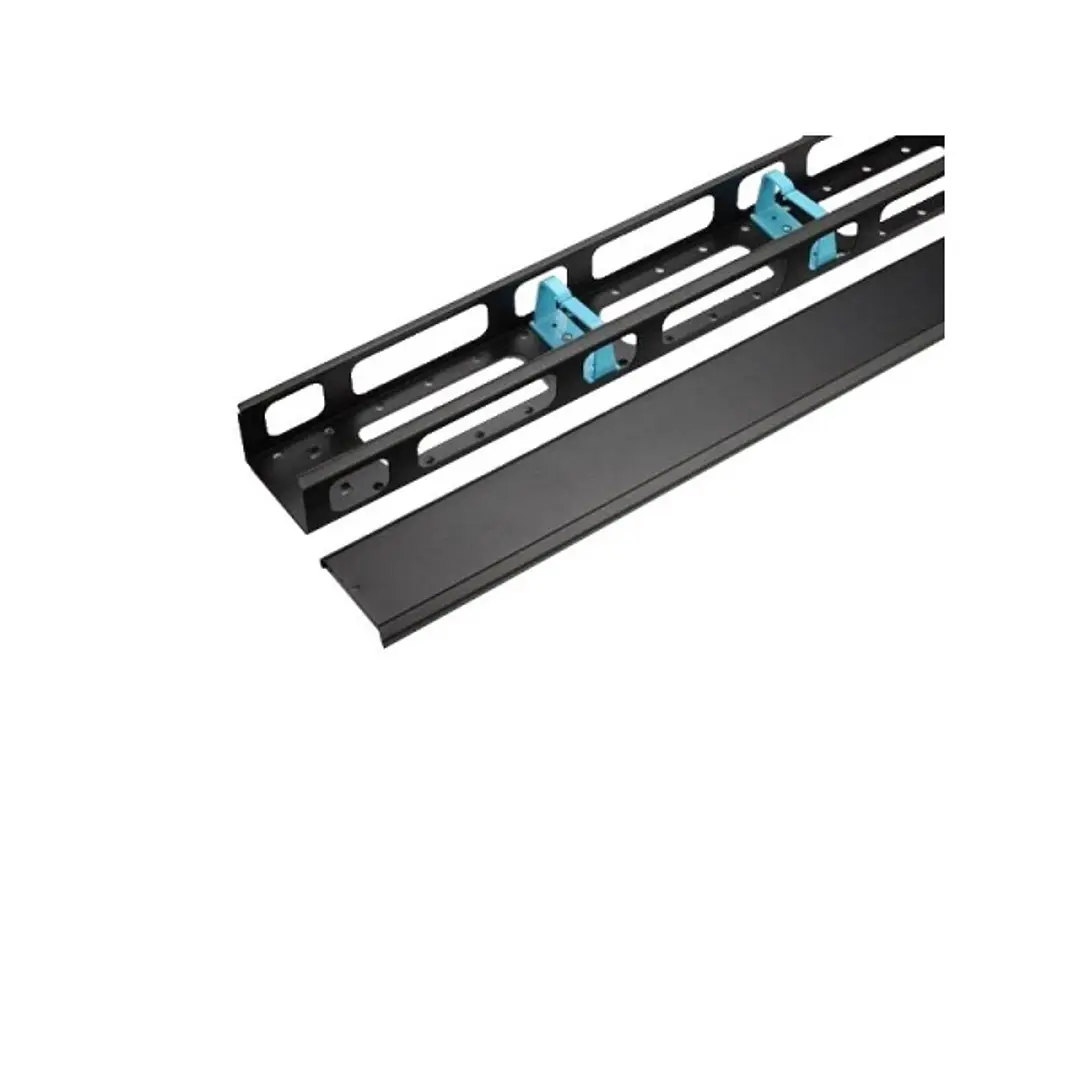 WP Guia Vertical 22U Cableado con Tapa - 1002x195x90mm - Color Negro 1