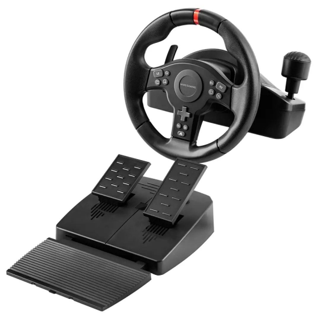 Mars Gaming MWH-RSXONE Juego de Volante 270º y Pedales de Carreras XL - Respuesta Instantanea - Vibracion Inmersiva - Levas y Palanca Secuencial Integ 1
