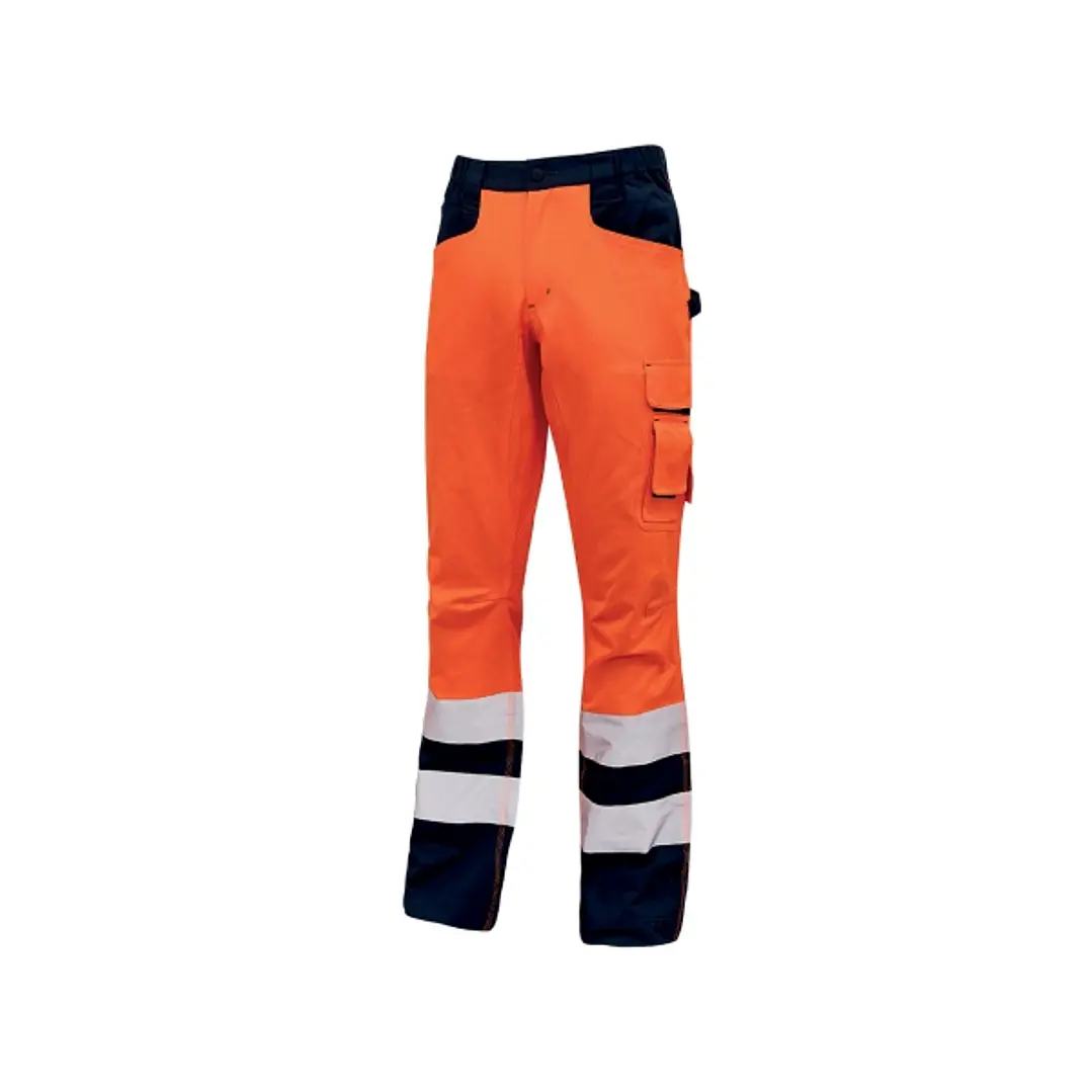 Upower Light Pantalon de Trabajo con Multiples Bolsillos - Talla 2XL - Eslinga para Martillo, Cintura Elastica, Rodillas Preformadas, Detalles Reflect 1