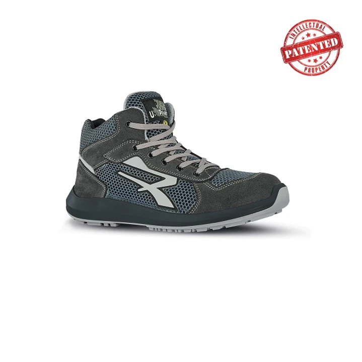 Upower Dexter S ESD Calzado de Seguridad - Talla 46 - Parte Superior de Nailon Ultraflexible y Gamuza Suave, Puntera de Aluminio, Antiarrugas, Antides 1