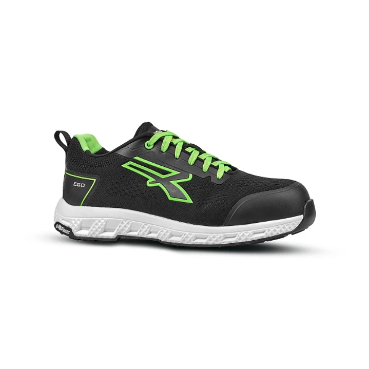 Upower Aton ESD Zapato Bajo de Seguridad - Talla 42 - Proteccion S1PS HI HRO FO SR, U-KNIT Elastico, Puntera Fibertoe, Plantilla Antiperforacion, Suel 1