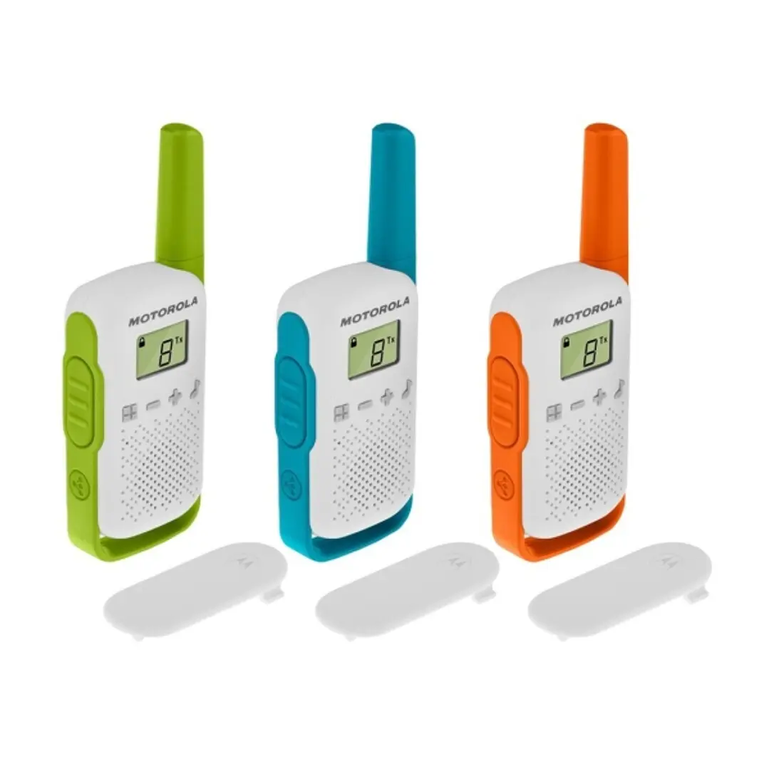 Motorola T42 Pack 3 Walkie Talkies - 16 Canales PMR446 - Alcance hasta 4Km - Autonomia hasta 18h 1