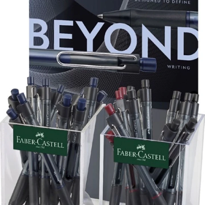 Faber-Castell Beyond Gel Expositor con 24 Boligrafos Retractiles - Punta 0.7mm - Trazo de 0.4mm - Grip de Agarre - Colores Surtidos 1