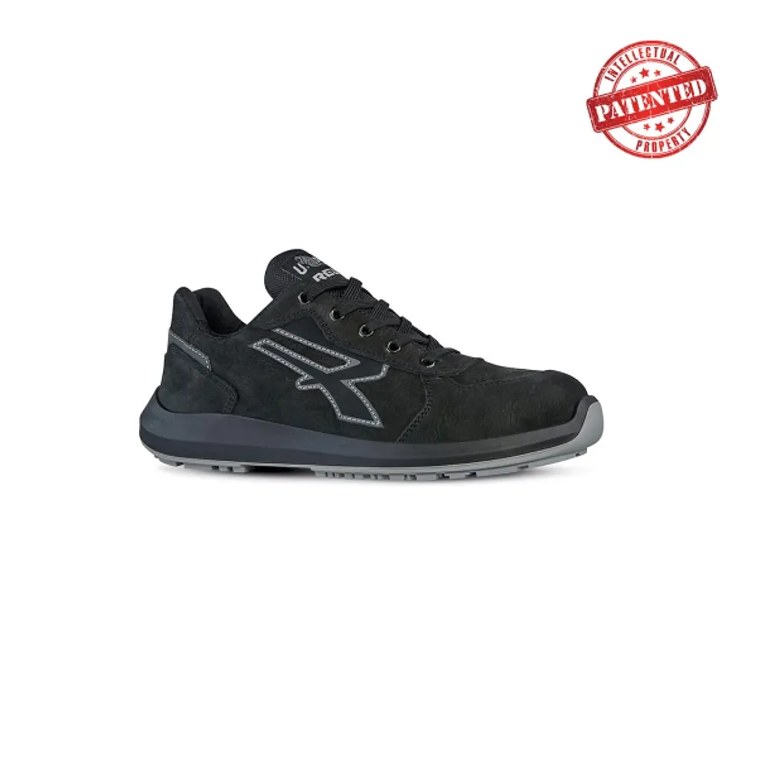 Upower Shedir S ESD Calzado de Seguridad Altos - Talla 38 - Cuero Nubuck Resistente, Puntera de Aluminio, Hidrofugos, Antiarrugas, Antideslizantes, Su 1