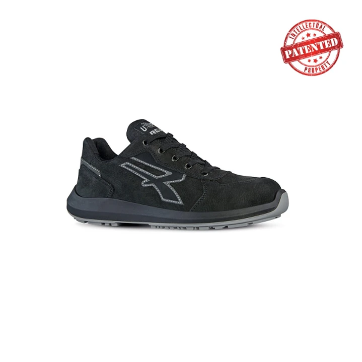 Upower Shedir S ESD Calzado de Seguridad Altos - Talla 38 - Cuero Nubuck Resistente, Puntera de Aluminio, Hidrofugos, Antiarrugas, Antideslizantes, Su 1