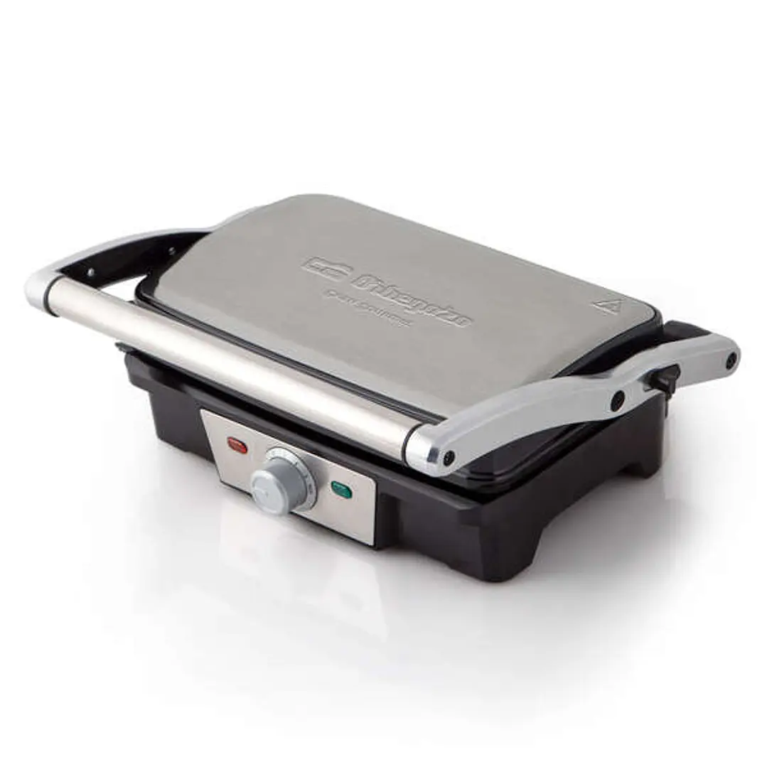 Orbegozo 3800 Grill Inoxidable - Cocina sin Aceite - Placas Abatibles 180º - Termostato Regulable - Placa Antiadherente - Potencia 1500W 1