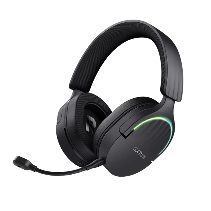 Trust GXT491 Fayzo Auriculares Gaming Bluetooth, USB 2.4Ghz - Iluminacion RGB - Microfono Extraible - Diadema Ajustable - Autonomia hasta 22h - Contro 1