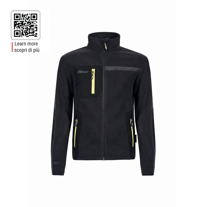 Upower Venus Sudadera Polar con Cremallera - Talla 2XL - Alta Transpirabilidad, Acabados Hot Press, Tres Bolsillos, Proteccion DPI1 - Color Negro Carb 1