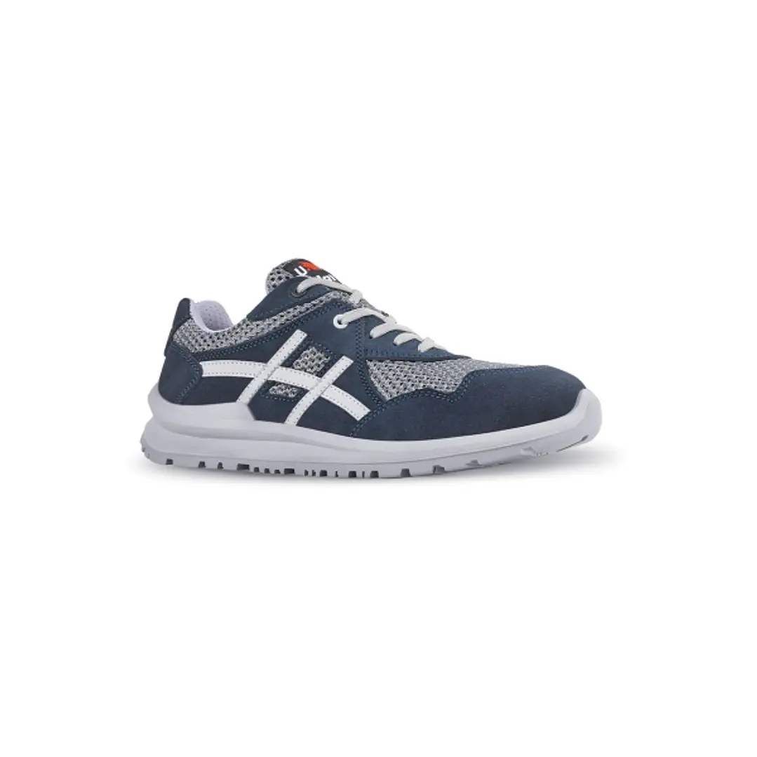 Upower Alain S Calzado de Seguridad Bajos - Talla 47 - Empeine de Gamuza, MESH Ultra-Transpirable, Puntal de Aluminio, Antideslizante, Suela PU/PUTR,  1