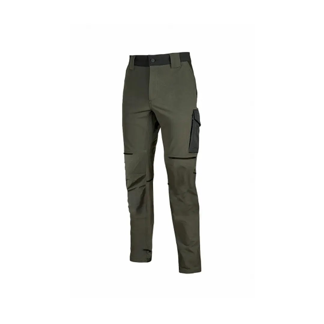 Upower World Pantalon Elastico y Resistente - Talla 5XL - Repelente al Agua, Transpirable, Secado Rapido, Multiples Bolsillos Funcionales, Cintura Ela 1