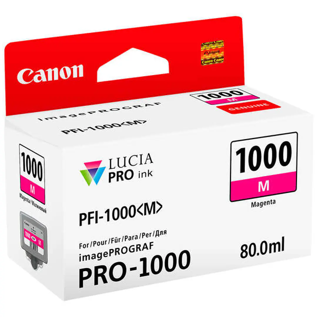 Canon PFI1000 Magenta Cartucho de Tinta Original - PFI1000M/0548C001 1