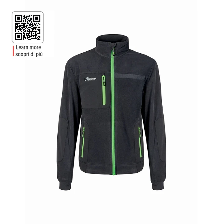 Upower Venus Sudadera Polar con Cremallera - Talla M - Alta Transpirabilidad, Acabados Hot Press, Tres Bolsillos con Cremallera, Proteccion DPI1 - Col 1