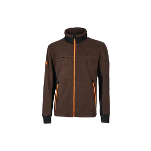 Upower Bark Chaqueta de Felpa Osito - Talla 5XL - Aislamiento Termico Pelo Alto, Insertos Elastizados, Multiples Bolsillos con Cierre, Proteccion DPI1