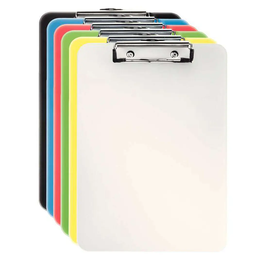 Esselte Vivida Carpeta con Pinza Metalica  A4 - Capacidad para 80 Hojas - Resistente Poliestireno Opaco - Gancho para Colgar - Colores Surtidos 1