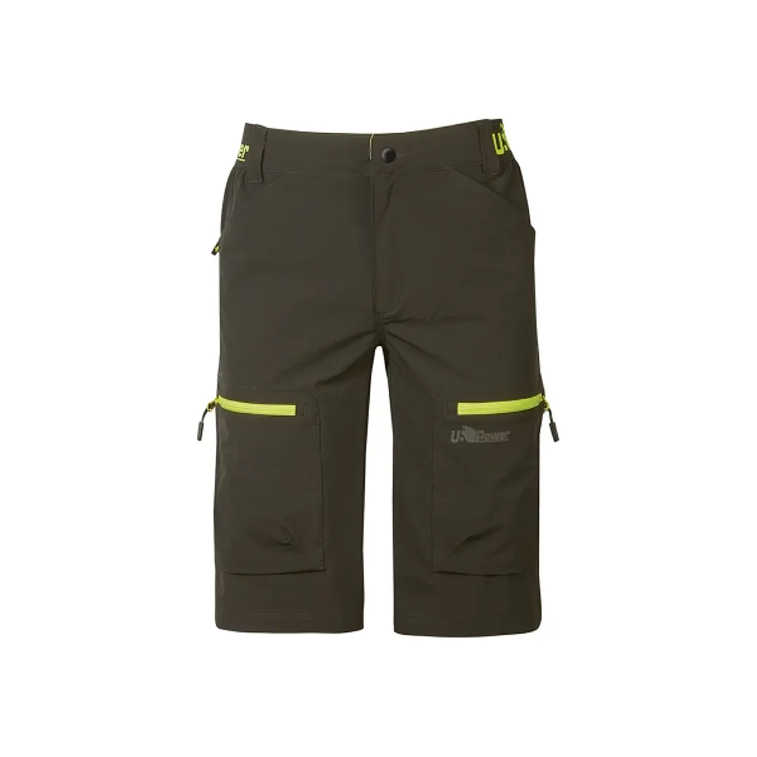 Upower Ares Bermudas de Trabajo con Corte Jogging - Talla L - Multibolsillos con Cremallera y Velcro, Cinta Reflectante, Impermeables y Transpirables  1