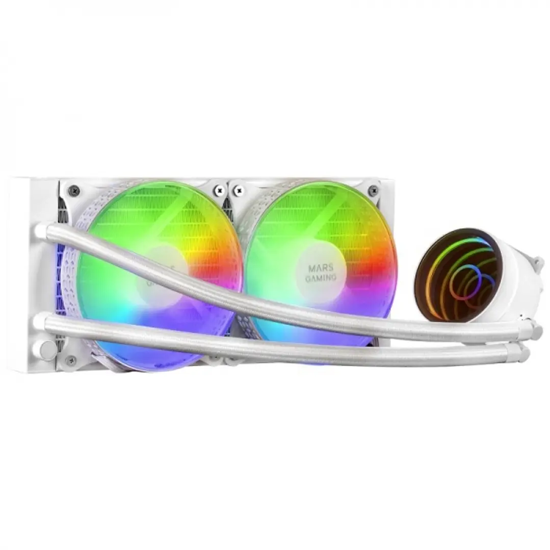 Mars Gaming ML-ONE240 Kit de Refrigeracion Liquida - Potencia 400W - Espejo Infinito FRGB - Bomba OPTI-CHAMBER - Ventiladores Silenciosos FDB - Compat 1