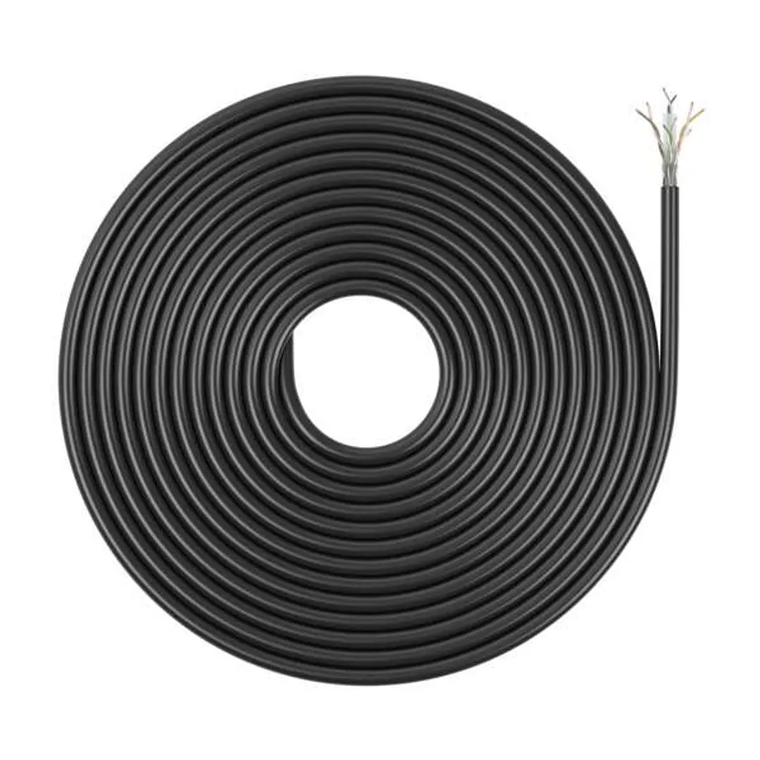 Aisens Bobina de Cable de Red Exterior Impermeable RJ45 Cat.6 UTP Rigido CCA AWG23 - 305m - Color Negro 1