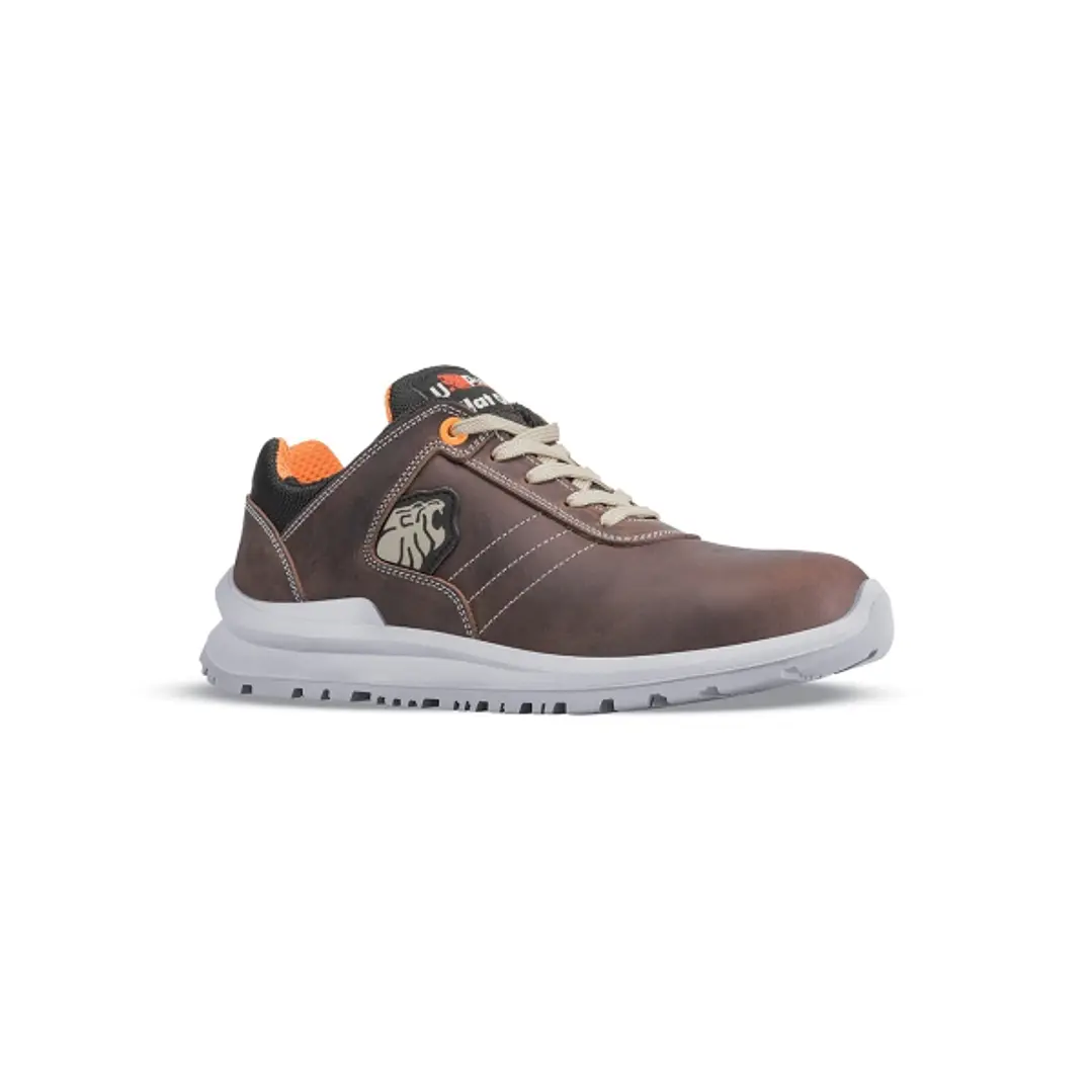 Upower Sebastien S Calzado de Seguridad Bajos - Talla 43 - Cuero Pull-Up Hidrofugo, Puntal de Aluminio, Anti-Pinchazos, Suela Antideslizante, Protecci 1