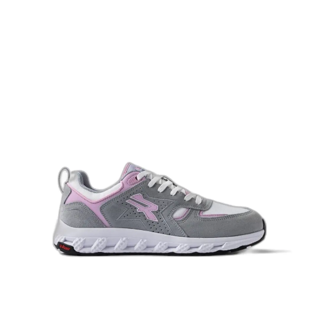 Upower Jackie Calzado de Seguridad Bajo - Talla 36 - Proteccion OB e FO SR - Color Gris/Rosa 1